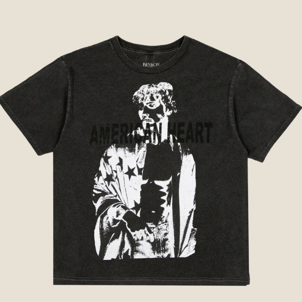 Benson Boone Portrait Tee Graphic T-Shirt Large Crop